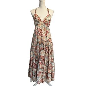 REBECCA TAYLOR La Vie Lucienne Floral Tank Dress in Creamsicle Combo Large MSRP